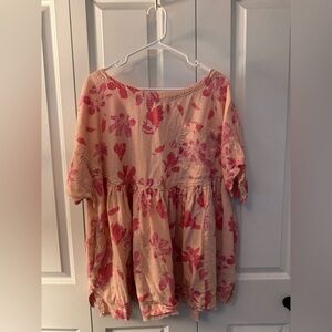 We The Free Peach and Pink Floral Dress